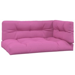 vidaXL Cojines para palés 3 piezas tela rosa