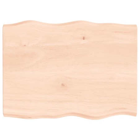 vidaXL Tablero de mesa madera maciza borde natural 80x60x(2-4) cm