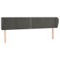 vidaXL Cabecero de terciopelo gris oscuro 183x23x78/88 cm vidaXL Cabecero de terciopelo gris oscuro 183x23x78/88 cm