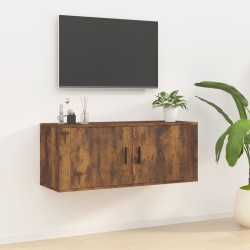 vidaXL Mueble para TV de pared roble ahumado 100x34,5x40 cm