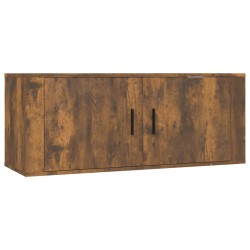 vidaXL Mueble para TV de pared roble ahumado 100x34,5x40 cm