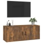 vidaXL Mueble para TV de pared roble ahumado 100x34,5x40 cm vidaXL Mueble para TV de pared roble ahumado 100x34,5x40 cm