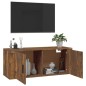 vidaXL Mueble para TV de pared roble ahumado 100x34,5x40 cm vidaXL Mueble para TV de pared roble ahumado 100x34,5x40 cm
