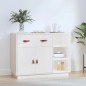 vidaXL Aparador de madera maciza de pino blanco 98,5x40x75 cm vidaXL Aparador de madera maciza de pino blanco 98,5x40x75 cm