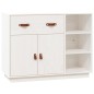 vidaXL Aparador de madera maciza de pino blanco 98,5x40x75 cm vidaXL Aparador de madera maciza de pino blanco 98,5x40x75 cm