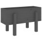 vidaXL Jardinera madera maciza de pino gris 62x30x38 cm vidaXL Jardinera madera maciza de pino gris 62x30x38 cm