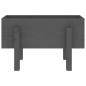 vidaXL Jardinera madera maciza de pino gris 62x30x38 cm vidaXL Jardinera madera maciza de pino gris 62x30x38 cm