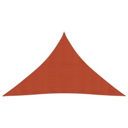 vidaXL Toldo de vela HDPE terracota 160 g/m² 3,5x3,5x4,9 m
