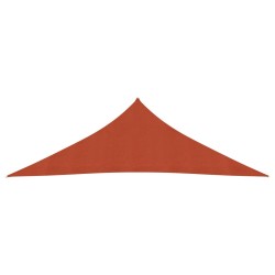 vidaXL Toldo de vela HDPE terracota 160 g/m² 3,5x3,5x4,9 m