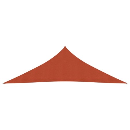 vidaXL Toldo de vela HDPE terracota 160 g/m² 3,5x3,5x4,9 m