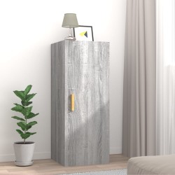 vidaXL Armario de pared madera contrachapada gris Sonoma 34,5x34x90 cm