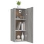 vidaXL Armario de pared madera contrachapada gris Sonoma 34,5x34x90 cm vidaXL Armario de pared madera contrachapada gris Sonoma 34,5x34x90 cm