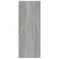 vidaXL Armario de pared madera contrachapada gris Sonoma 34,5x34x90 cm vidaXL Armario de pared madera contrachapada gris Sonoma 34,5x34x90 cm