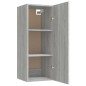 vidaXL Armario de pared madera contrachapada gris Sonoma 34,5x34x90 cm vidaXL Armario de pared madera contrachapada gris Sonoma 34,5x34x90 cm