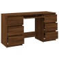 vidaXL Escritorio madera contrachapada roble marrón 140x50x77 cm vidaXL Escritorio madera contrachapada roble marrón 140x50x77 cm