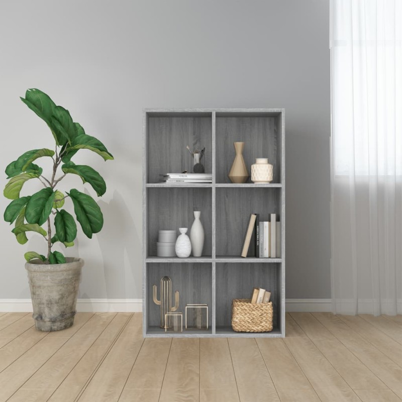 vidaXL Estantería/Aparador madera contrachapada gris Sonoma 66x30x98cm