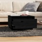 vidaXL Mesa de centro de madera maciza de pino negro 55x56x32 cm
