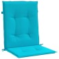vidaXL Cojines para silla con respaldo bajo 4 uds tela turquesa