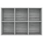 vidaXL Estantería/Aparador madera contrachapada gris Sonoma 66x30x98cm