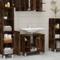vidaXL Armario de baño madera contrachapada roble ahumado 60x32x53,5cm vidaXL Armario de baño madera contrachapada roble ahumado 60x32x53,5cm