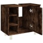 vidaXL Armario de baño madera contrachapada roble ahumado 60x32x53,5cm vidaXL Armario de baño madera contrachapada roble ahumado 60x32x53,5cm