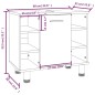 vidaXL Armario de baño madera contrachapada roble ahumado 60x32x53,5cm vidaXL Armario de baño madera contrachapada roble ahumado 60x32x53,5cm