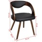 vidaXL Sillas de comedor 2 unidades cuero sintético marrón vidaXL Sillas de comedor 2 unidades cuero sintético marrón