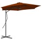 vidaXL Sombrilla de jardín con palo de acero terracota 300x230cm vidaXL Sombrilla de jardín con palo de acero terracota 300x230cm