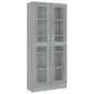 vidaXL Vitrina de madera contrachapada gris sonoma 82,5x30,5x185,5 cm vidaXL Vitrina de madera contrachapada gris sonoma 82,5x30,5x185,5 cm