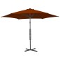 vidaXL Sombrilla de jardín con palo de acero terracota 300x230cm vidaXL Sombrilla de jardín con palo de acero terracota 300x230cm
