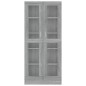 vidaXL Vitrina de madera contrachapada gris sonoma 82,5x30,5x185,5 cm vidaXL Vitrina de madera contrachapada gris sonoma 82,5x30,5x185,5 cm