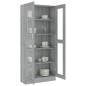 vidaXL Vitrina de madera contrachapada gris sonoma 82,5x30,5x185,5 cm vidaXL Vitrina de madera contrachapada gris sonoma 82,5x30,5x185,5 cm