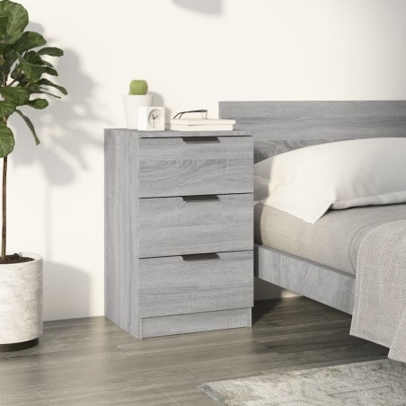 vidaXL Mesita de noche gris Sonoma 40x36x65 cm