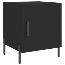 vidaXL Mesita de noche madera de ingeniería negro 40x40x50 cm