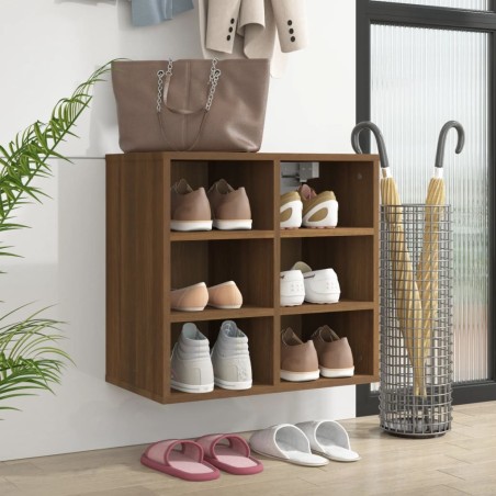 vidaXL Mueble zapatero color marrón roble 52,5x30x50 cm