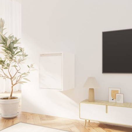 vidaXL Armario de pared de madera maciza de pino blanco 30x30x40 cm