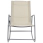 vidaXL Balancín mecedora de jardín textilene crema 95x54x85 cm vidaXL Balancín mecedora de jardín textilene crema 95x54x85 cm