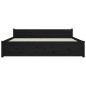 vidaXL Estructura de cama de madera maciza negro 140x190 cm vidaXL Estructura de cama de madera maciza negro 140x190 cm