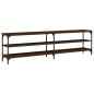 vidaXL Mueble TV metal y madera contrachapada marrón roble 180x30x50cm vidaXL Mueble TV metal y madera contrachapada marrón roble 180x30x50cm