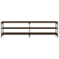 vidaXL Mueble TV metal y madera contrachapada marrón roble 180x30x50cm vidaXL Mueble TV metal y madera contrachapada marrón roble 180x30x50cm