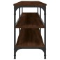 vidaXL Mueble TV metal y madera contrachapada marrón roble 180x30x50cm vidaXL Mueble TV metal y madera contrachapada marrón roble 180x30x50cm