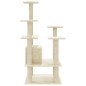 vidaXL Rascador para gatos con postes de sisal crema 110 cm vidaXL Rascador para gatos con postes de sisal crema 110 cm