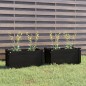 vidaXL Jardineras 2 uds madera maciza de pino negro 60x31x31 cm vidaXL Jardineras 2 uds madera maciza de pino negro 60x31x31 cm