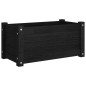 vidaXL Jardineras 2 uds madera maciza de pino negro 60x31x31 cm vidaXL Jardineras 2 uds madera maciza de pino negro 60x31x31 cm