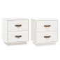 vidaXL Mesitas de noche 2 uds madera maciza pino blanco 40x34x45 cm vidaXL Mesitas de noche 2 uds madera maciza pino blanco 40x34x45 cm