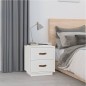 vidaXL Mesitas de noche 2 uds madera maciza pino blanco 40x34x45 cm vidaXL Mesitas de noche 2 uds madera maciza pino blanco 40x34x45 cm
