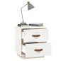 vidaXL Mesitas de noche 2 uds madera maciza pino blanco 40x34x45 cm vidaXL Mesitas de noche 2 uds madera maciza pino blanco 40x34x45 cm