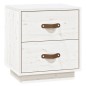 vidaXL Mesitas de noche 2 uds madera maciza pino blanco 40x34x45 cm vidaXL Mesitas de noche 2 uds madera maciza pino blanco 40x34x45 cm
