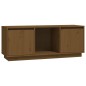 vidaXL Mueble para TV madera maciza de pino marrón miel 110,5x35x44 cm