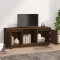 vidaXL Mueble para TV madera maciza de pino marrón miel 110,5x35x44 cm